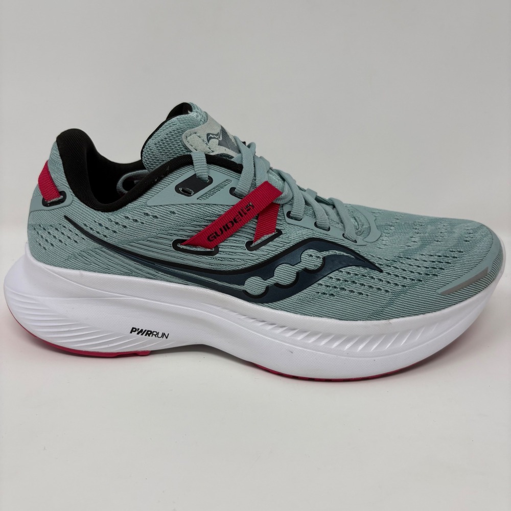Saucony Guide 16 Womens Size 7 Mint White Red Athletic Running Shoes (S10810-16)